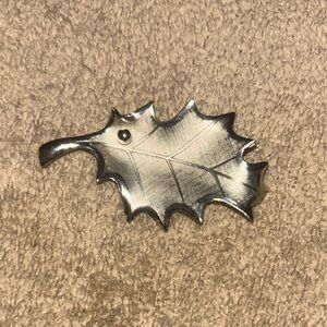 Silver Leaf Brooch